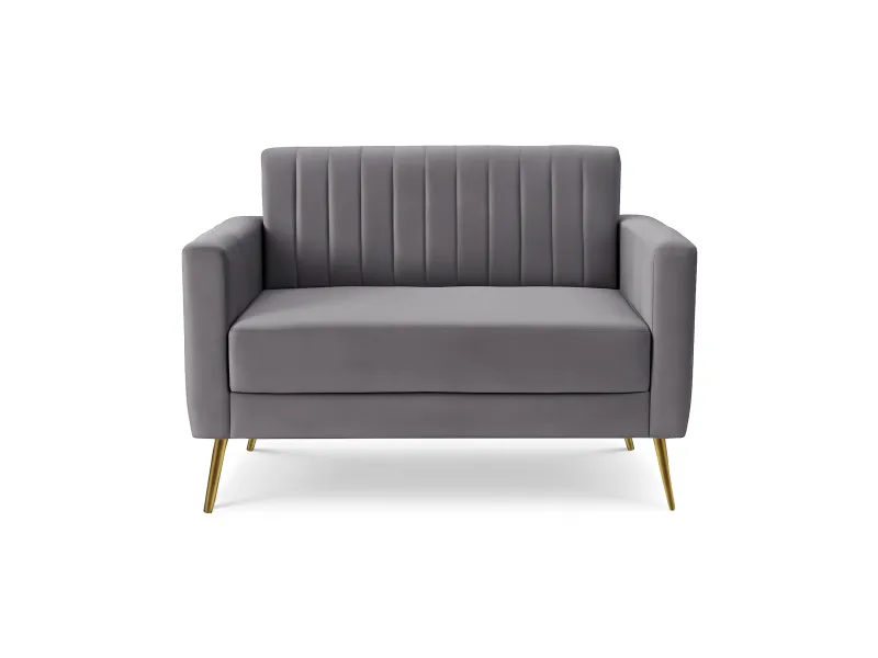 Tulip Upholstered Sofa Set Grey Color